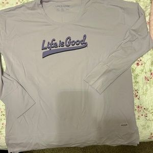 Life is Good Women’s Crusher-Flex tunic size XL light purple Authentic